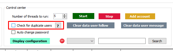 Không kiểm tra user - Phần mềm tự động Threads