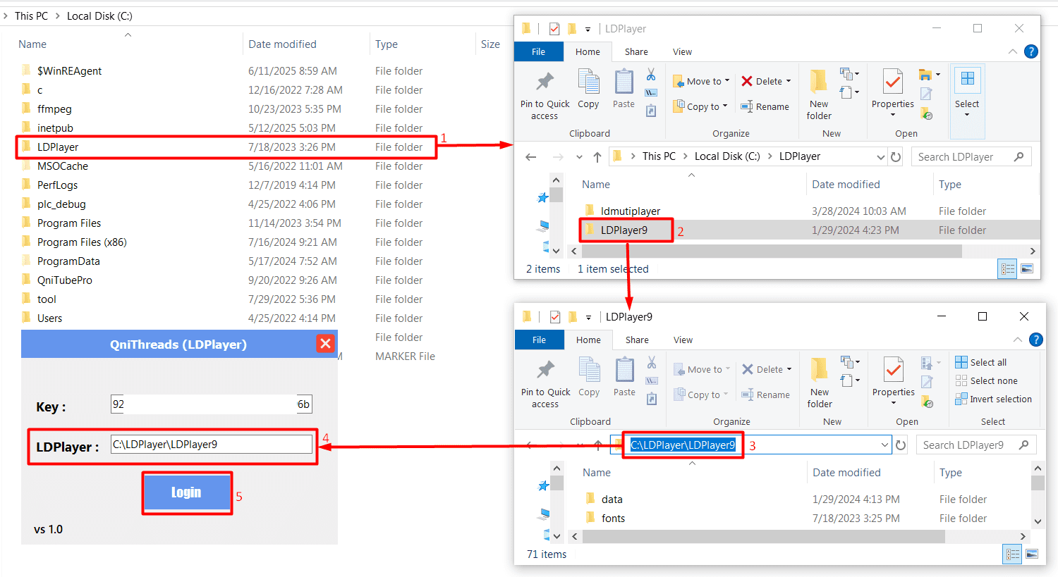 ldplayer path- Threads automation software