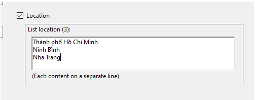 Location - Tool auto Threads