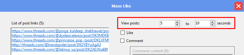 mass like - view post - Threads auto tool
