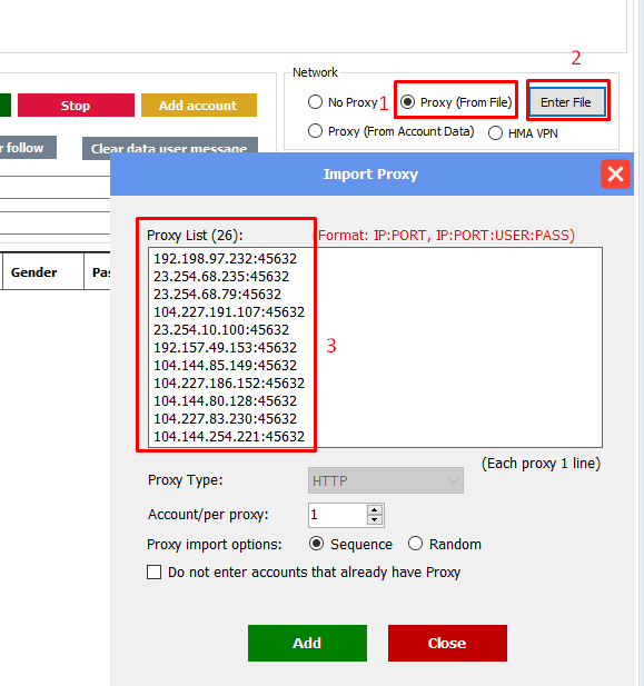 From file proxy - Tool auto Threads
