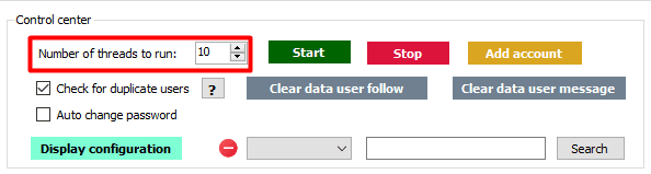 number of threads to run- Threads automation software