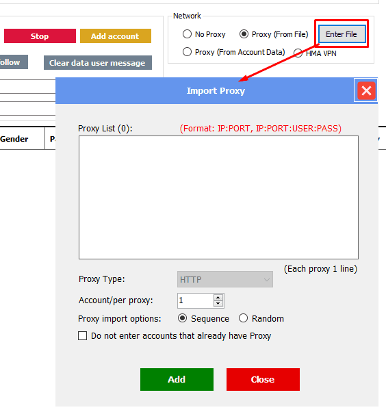 proxy from file - threads auto tool