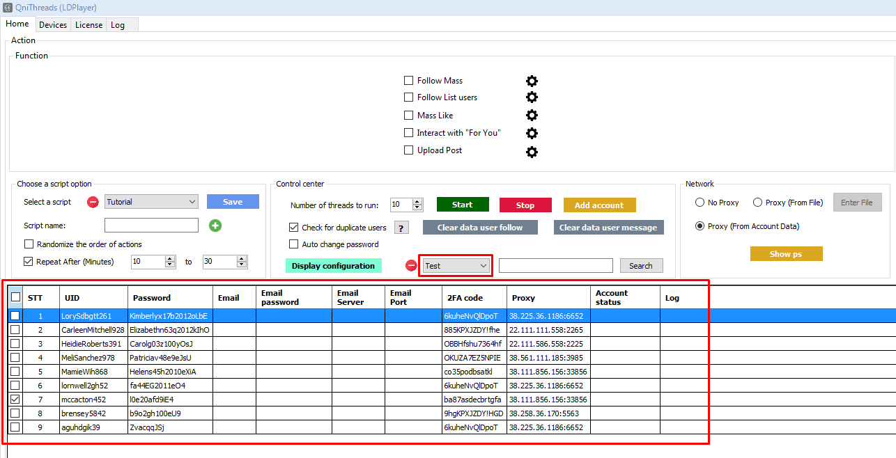 imported Threads accounts- Threads automation software