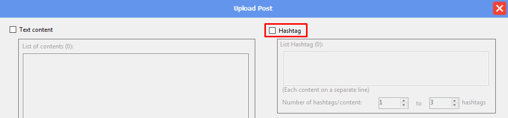 upload post - hashtag - no - threads automation bot
