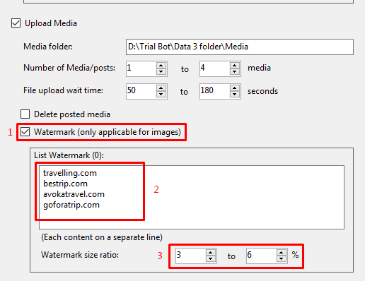 upload post - upload media - watermark - threads automation bot