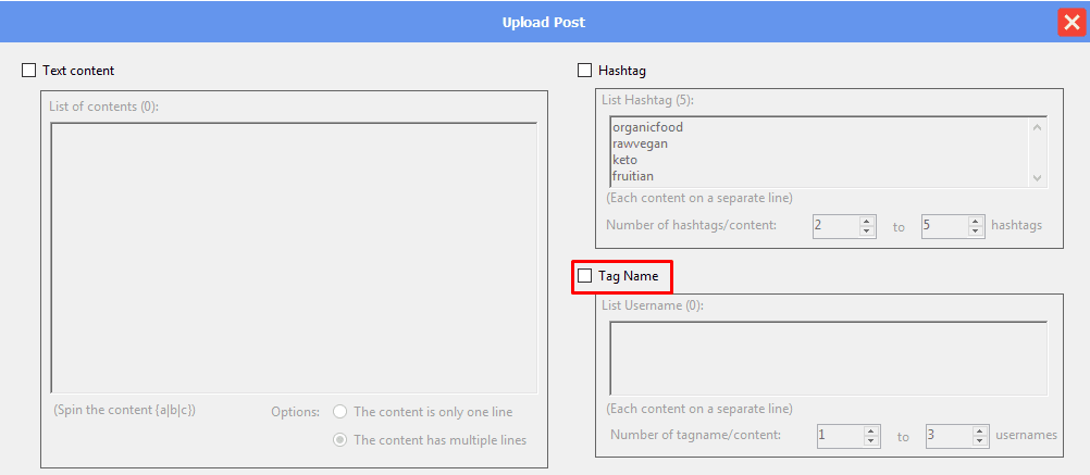 upload post -  tag name - no - threads bot