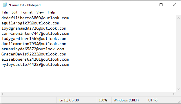 Tạo file Email để tạo trong phần mềm tạo Outlook