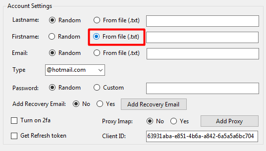 firstname - from file - hotmailcreator