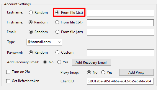 last name - from file  - outlook account creator