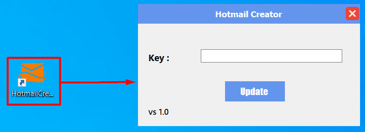 open the software - outlook account creator