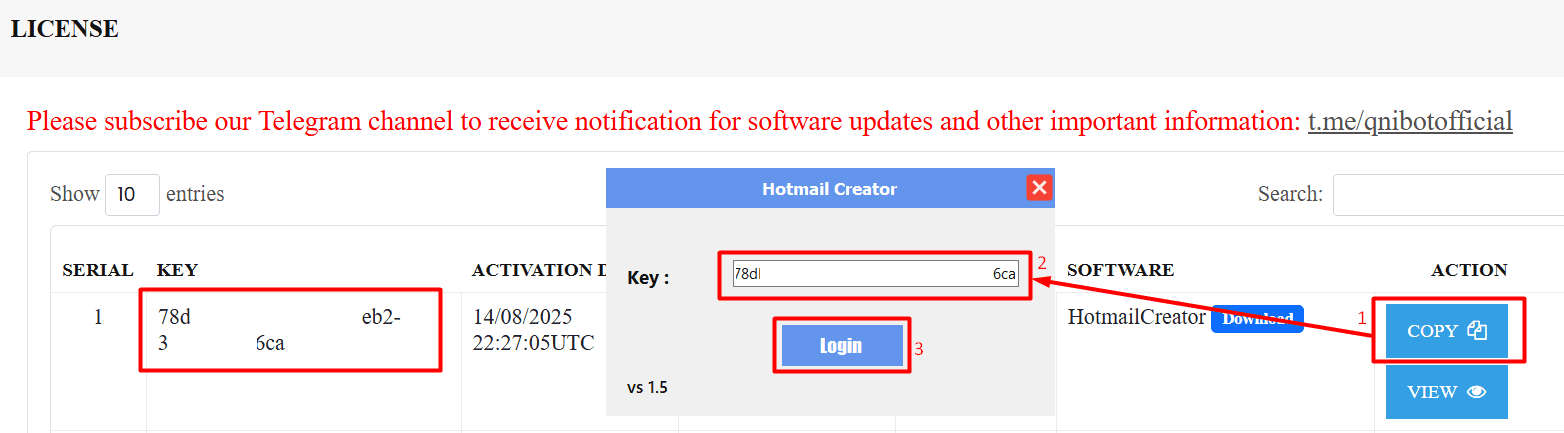 key - outlook account creator