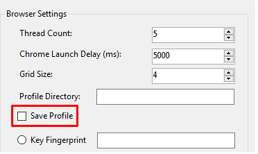 Không lưu profle - Phần mềm tạo Outlook