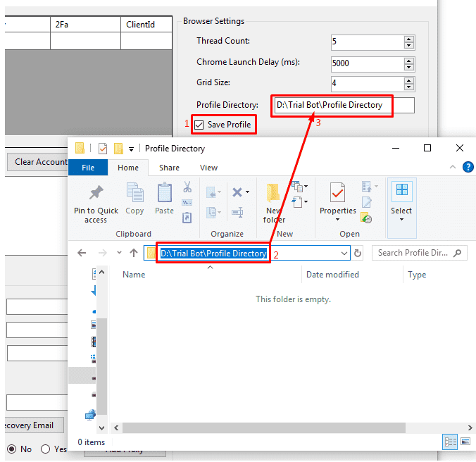 Lưu profile - Phần mềm tạo Outlook tự động