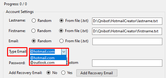 Type Email - Phần mềm tạo Outlook