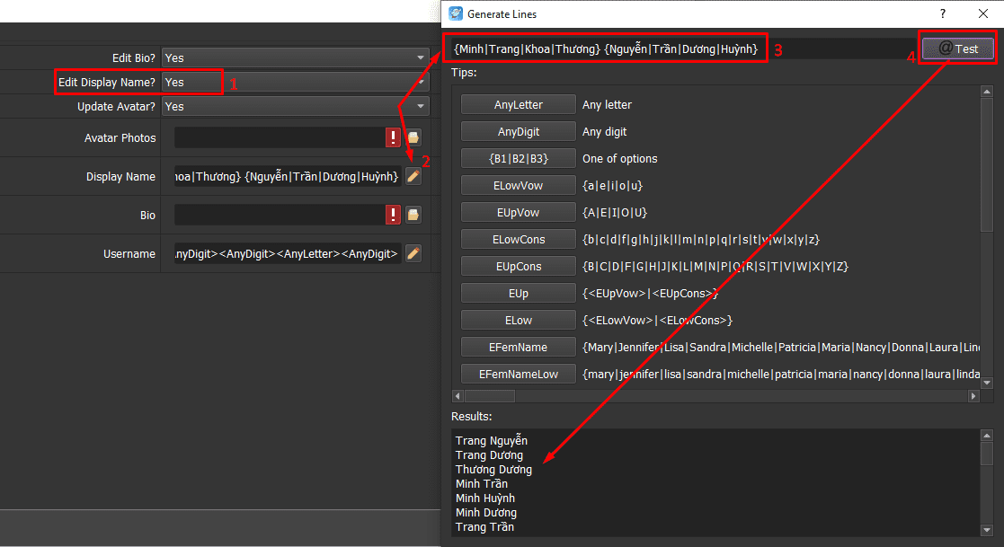 Display Name - Phần mềm auto Sora