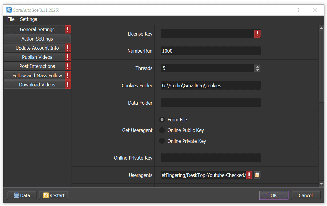 interface - sora automation software