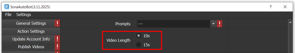 publish video - video length - sora automation bot